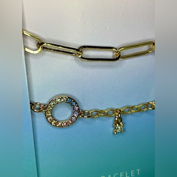 INC International Concepts Pavé Ring and Chain Link Gold-Tone 2 Pc Bracelet Set - Picture 6 of 10